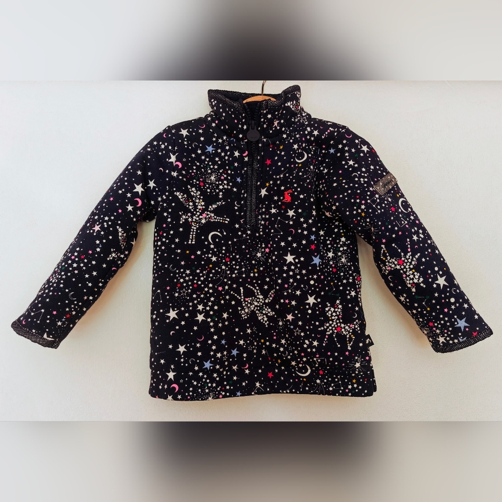 NWOT Joules Fairdale Toddler 1/2 Zip Sweater Size 3 Warm Fluffy Lining Winter
